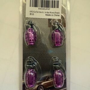 Purple Tire Valve Stem Caps